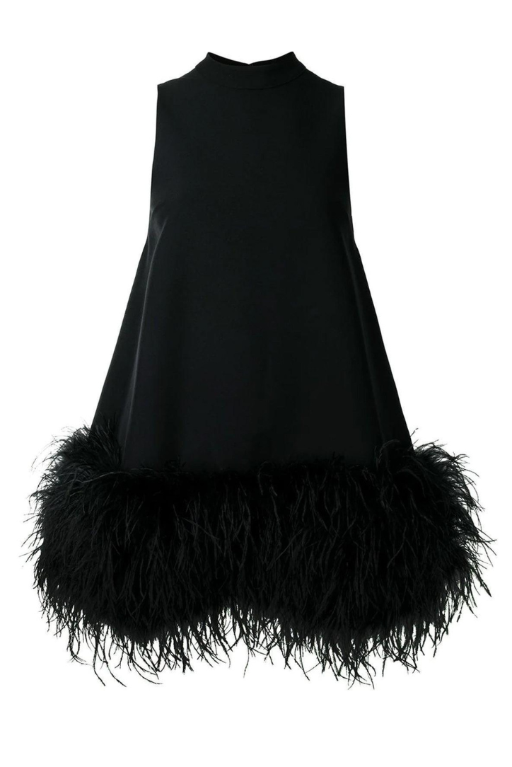 Women's multicolor alaina feather mini dress mini dress, full length view