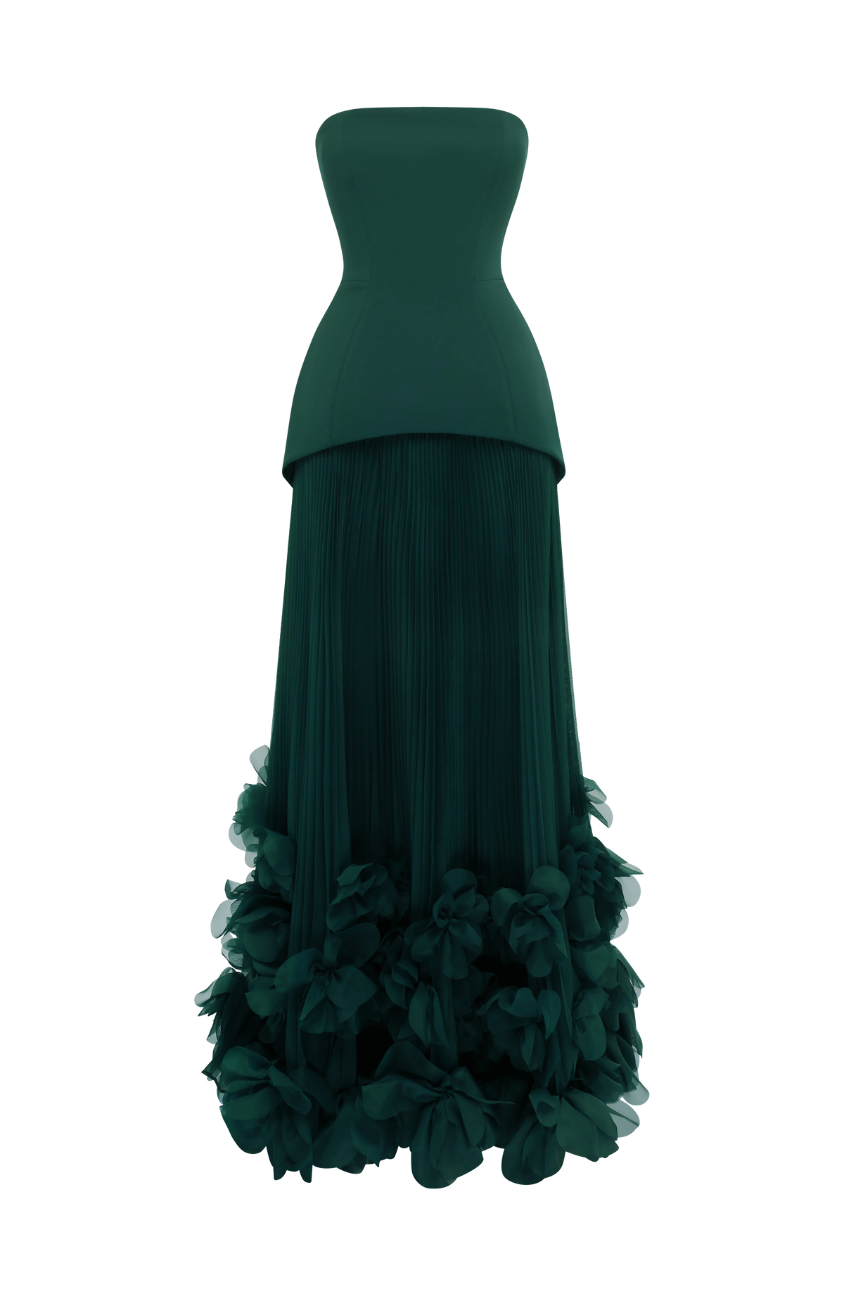 Zafira Pleated Maxi Dress – Green