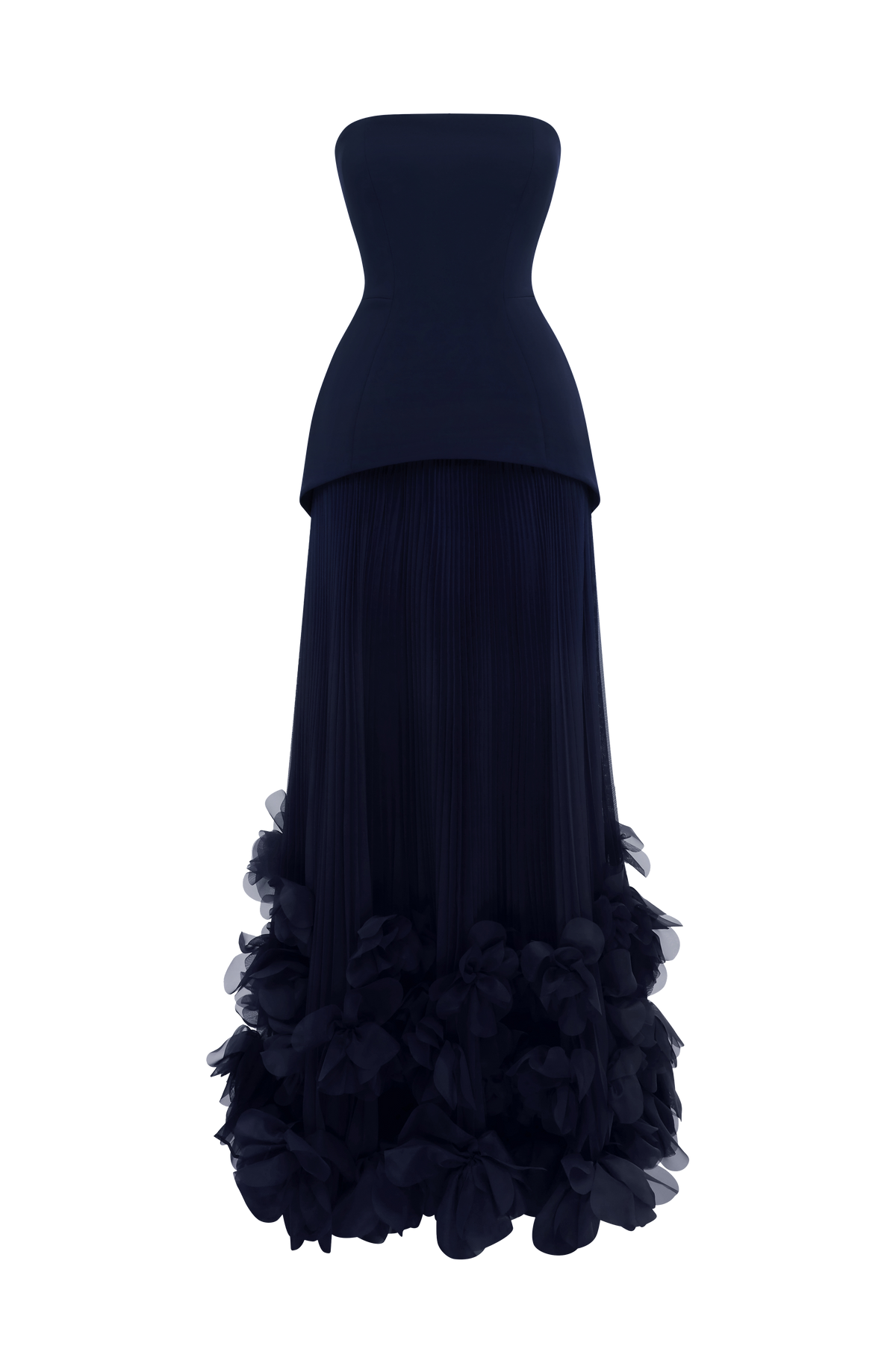 Zafira Pleated Maxi Dress – Navy