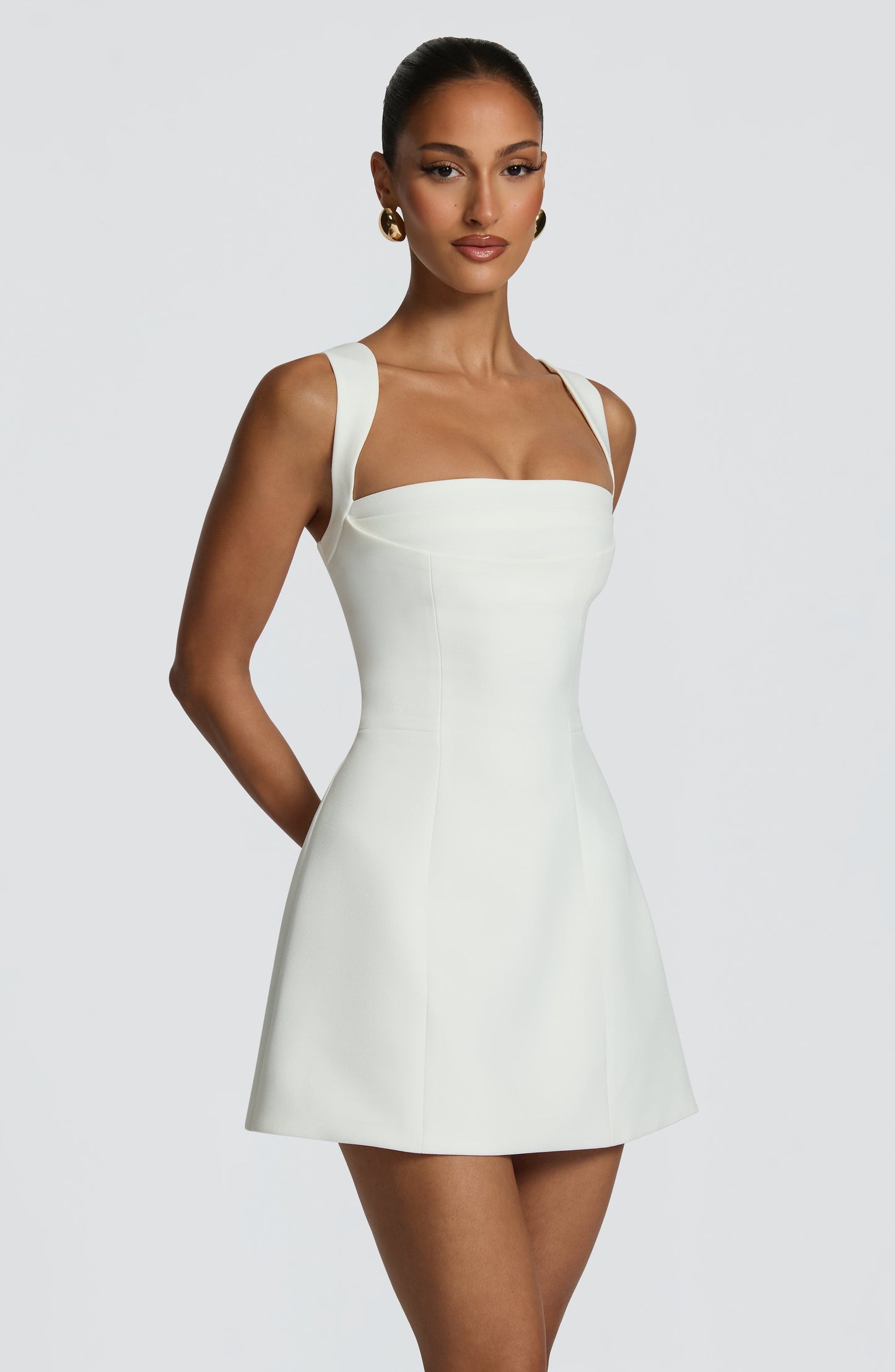Iona Mini Dress - Ivory Dress Babyboo Fashion Premium Exclusive Design