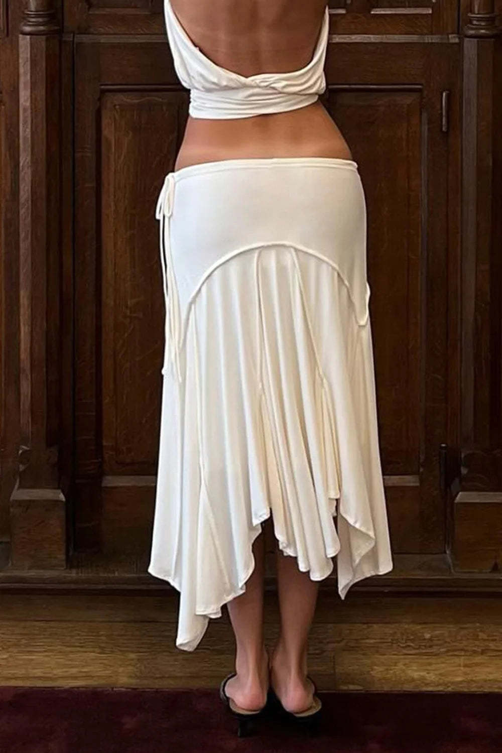 Women's multicolor cheyenne asymmetric midi skirt midi skirt, detail view