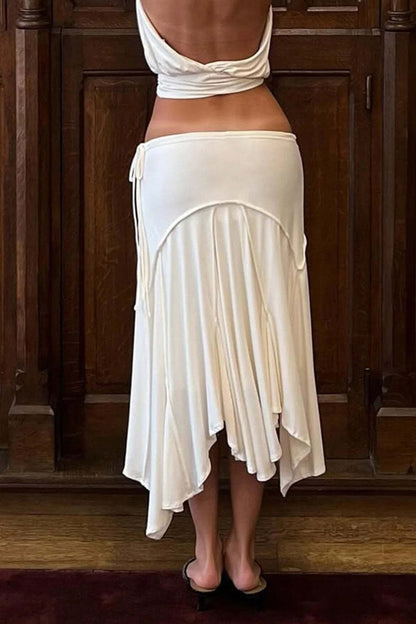 Women's multicolor cheyenne asymmetric midi skirt midi skirt, detail view