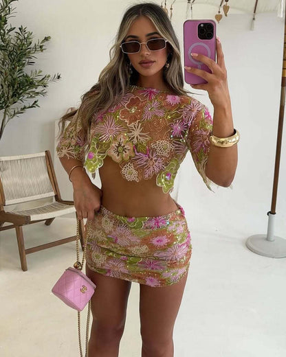 Women's multicolor elina two piece set two piece set, detail view