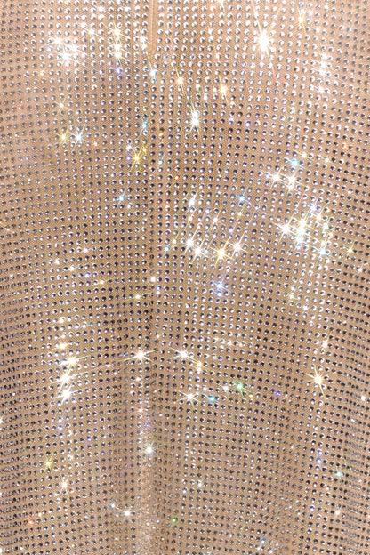 Harlow Diamante Midi Dress – Gold