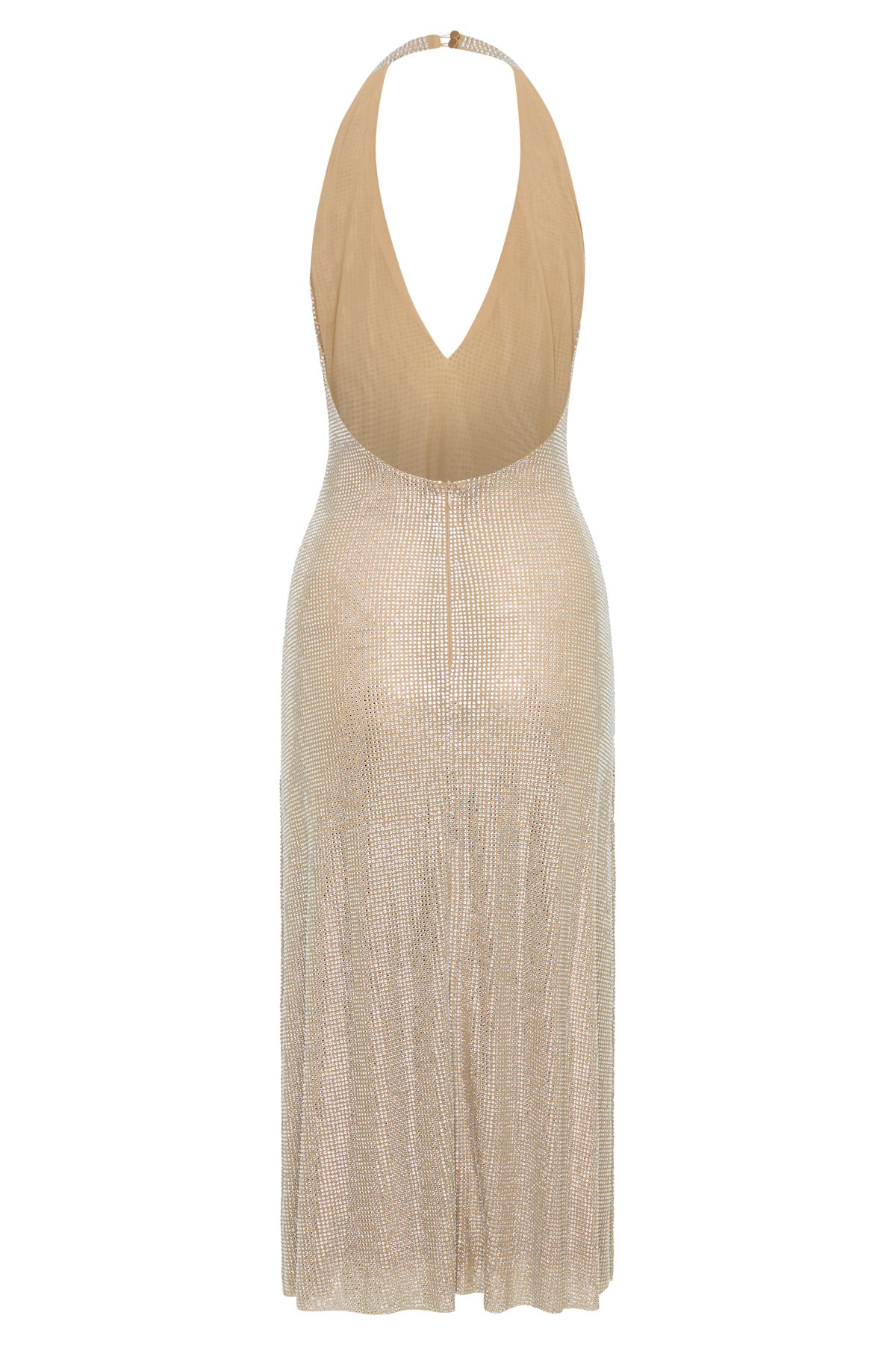 Harlow Diamante Midi Dress – Gold