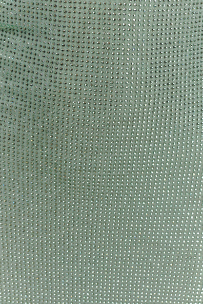 Harlow Diamante Midi Dress – Sage Green
