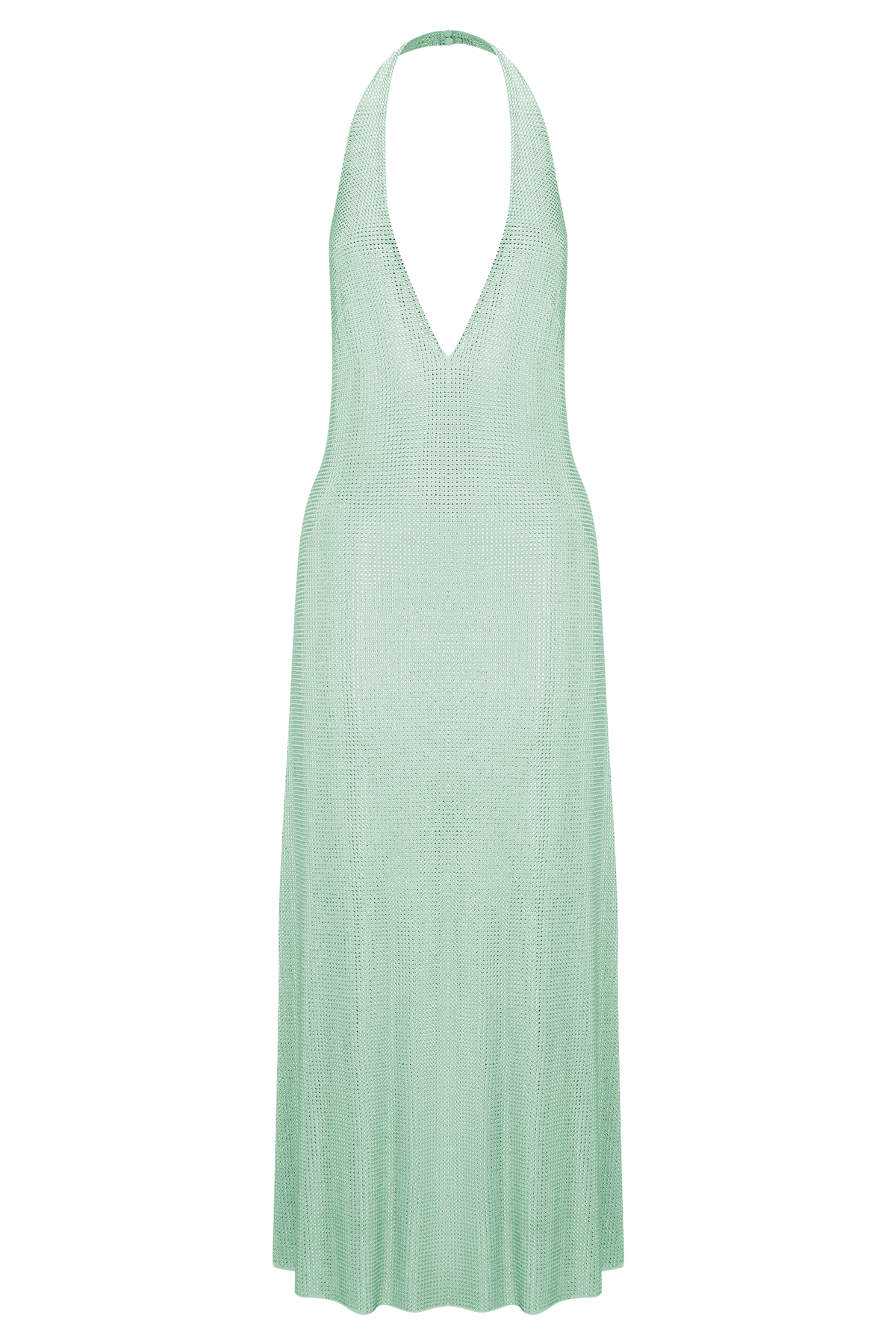 Harlow Diamante Midi Dress – Sage Green