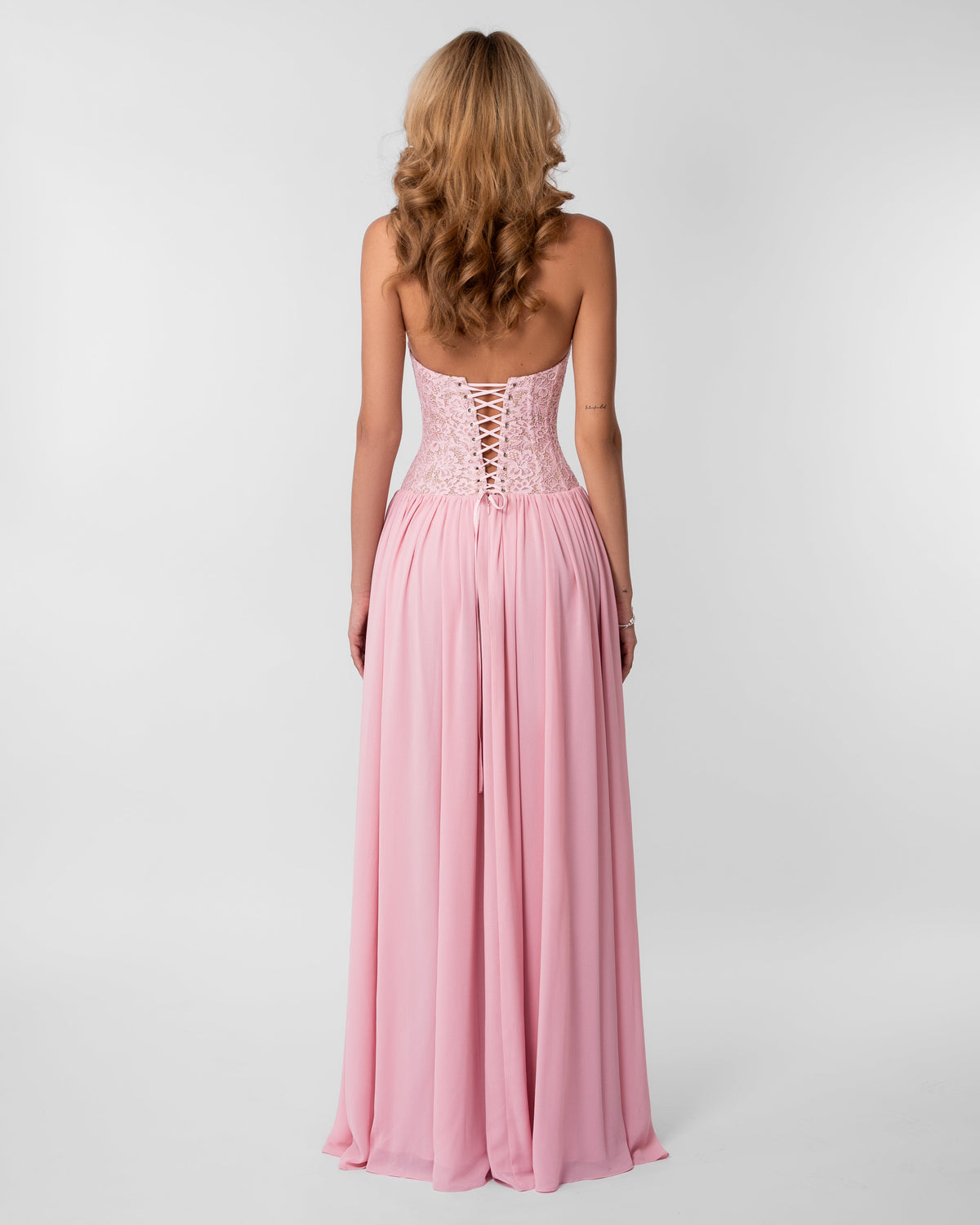 Juliette Lace Maxi Dress – Pink