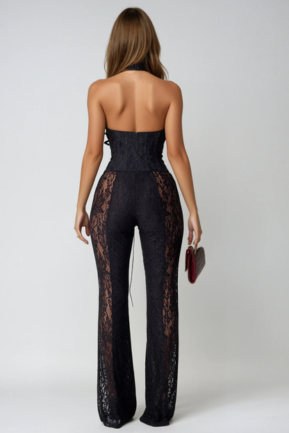 Women's multicolor lorelei lace jumpsuit jumpsuit, side view
