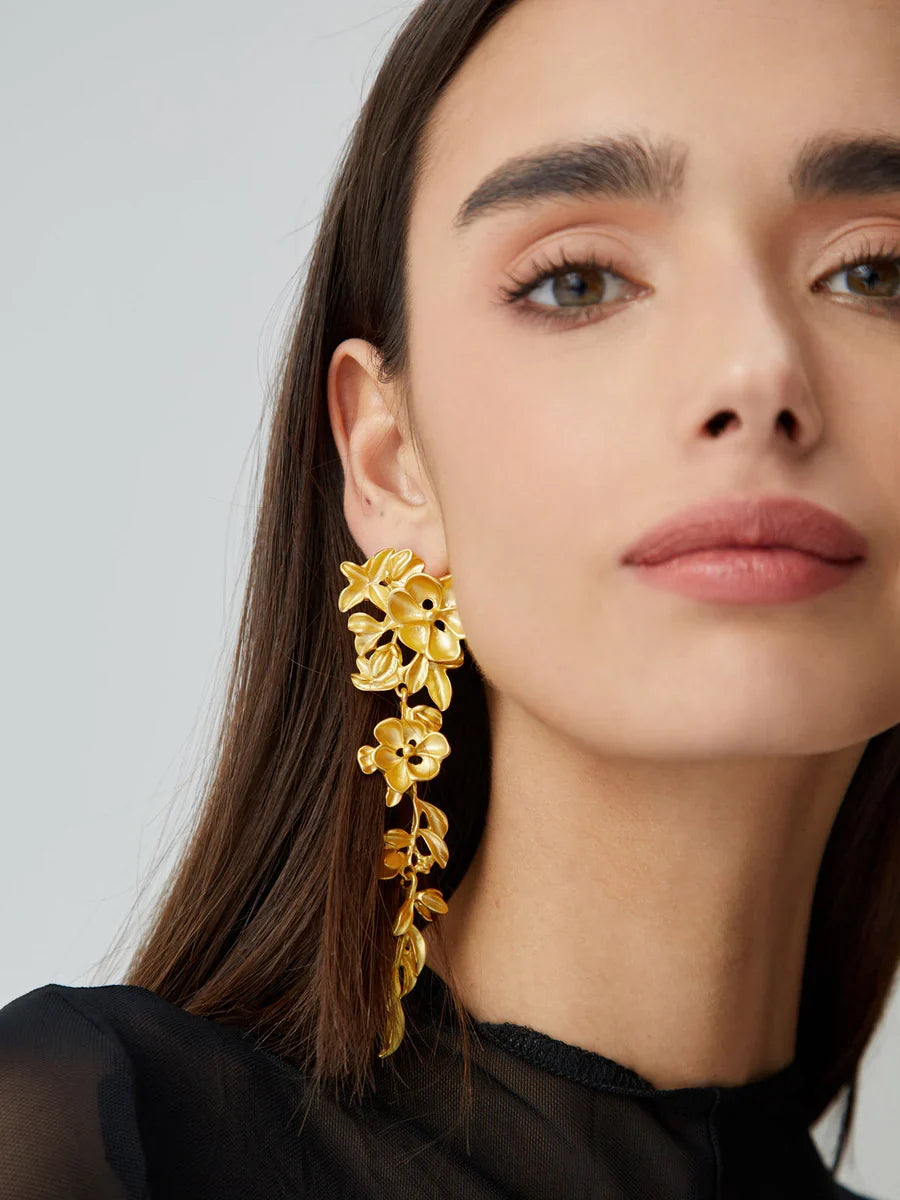 Luna Fringe Earrings – Floral
