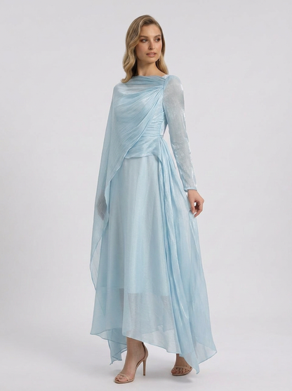 Madelyn Chiffon Maxi Dress – Light Blue