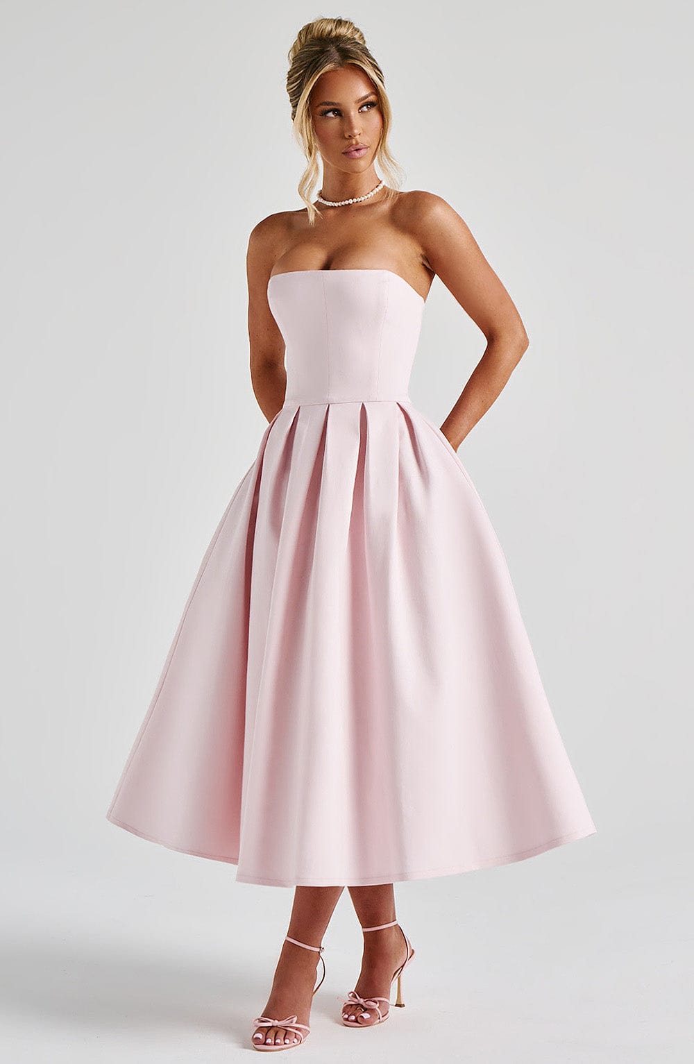 women's light pink strapless dress Maeve Midi – - Blush / L - Fashion The Keep My Promise Options:10cm x 10cm - Box of 5 - WC2096 - A-line dress - Women cf-vendor-ticknors-mens-clothiers