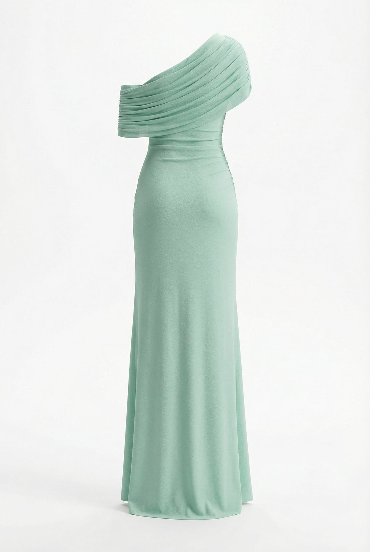 Melanie Ruched Maxi Dress – Green