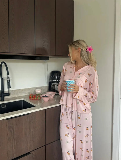 Women's multicolor nicole pyjama set pyjama set, front view