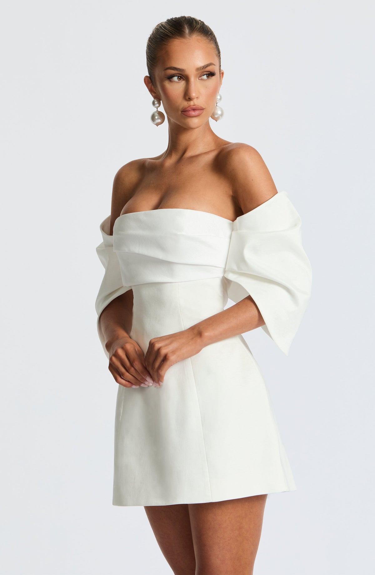 Odette Strapless Mini Dress – Ivory