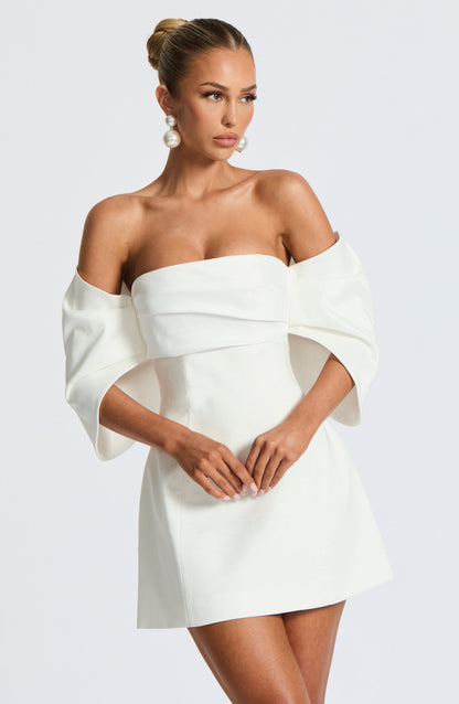 Odette Strapless Mini Dress – Ivory