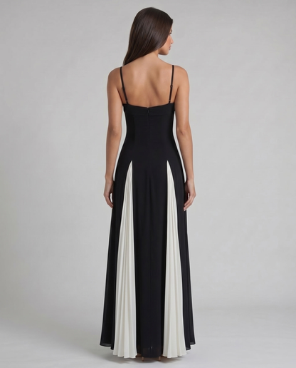 Romantic Maxi Dress – White/Black