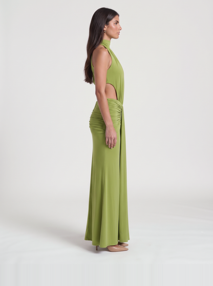 Tiffany Halter Maxi Dress – Green