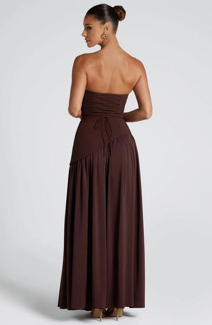 Vivora Maxi Dress – Dark Red