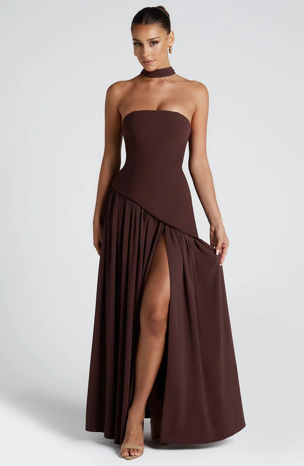 Vivora Maxi Dress – Dark Red