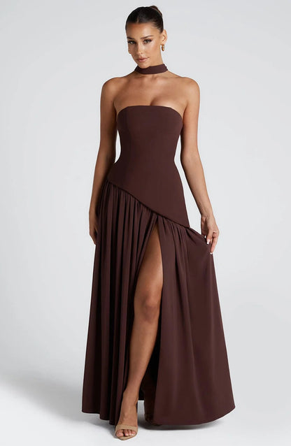Vivora Maxi Dress – Dark Red