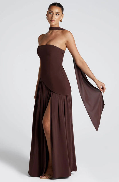 Vivora Maxi Dress – Dark Red