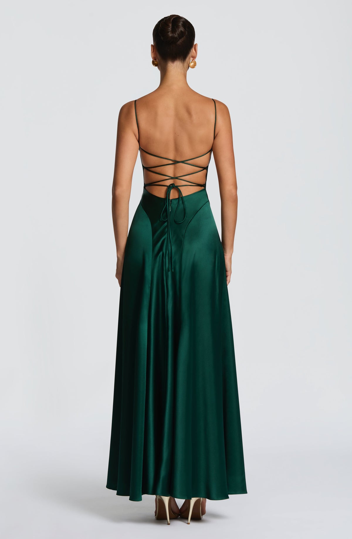 Wren Cowl Maxi Dress – Forest Green