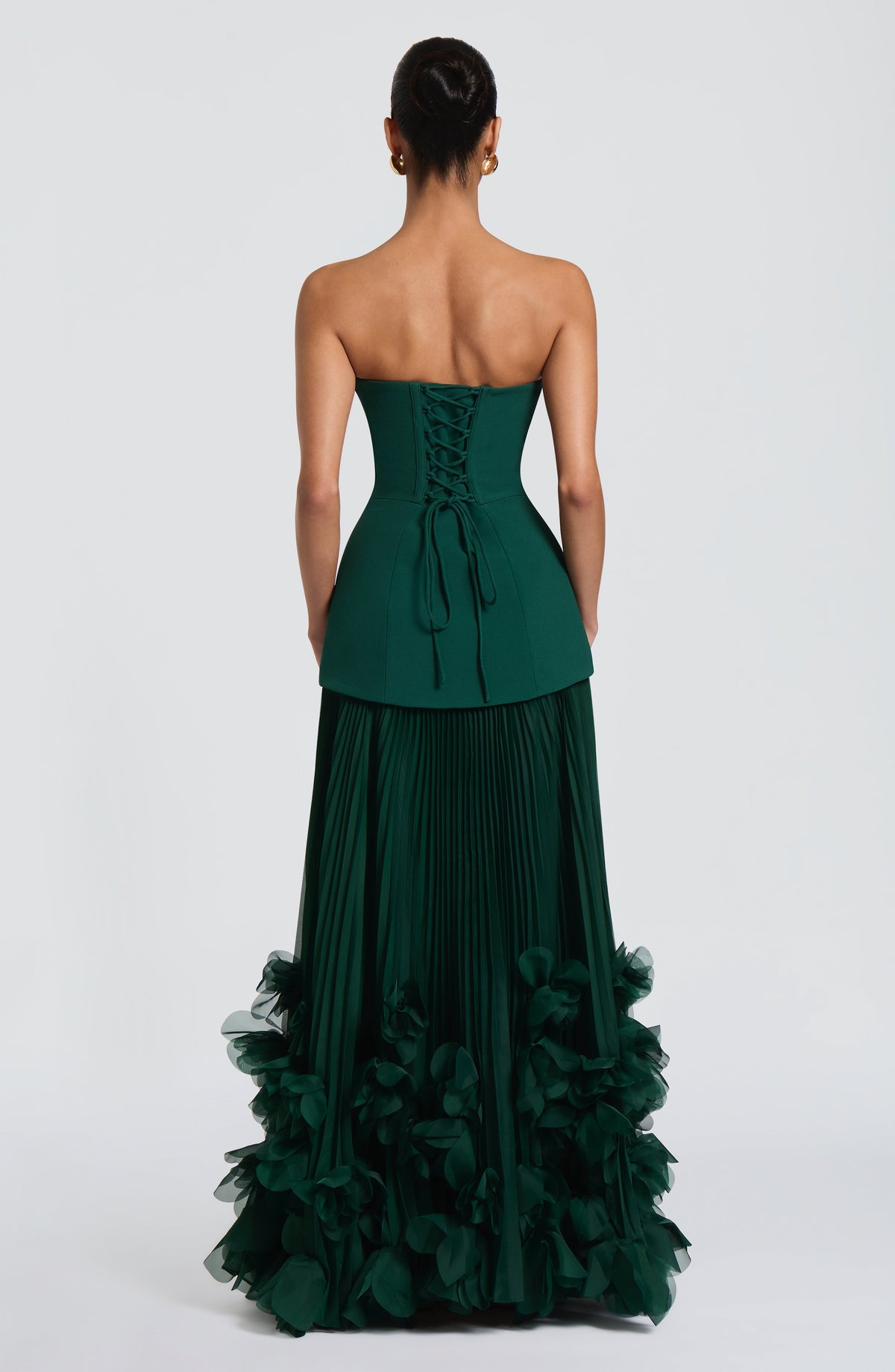 Zafira Pleated Maxi Dress – Green