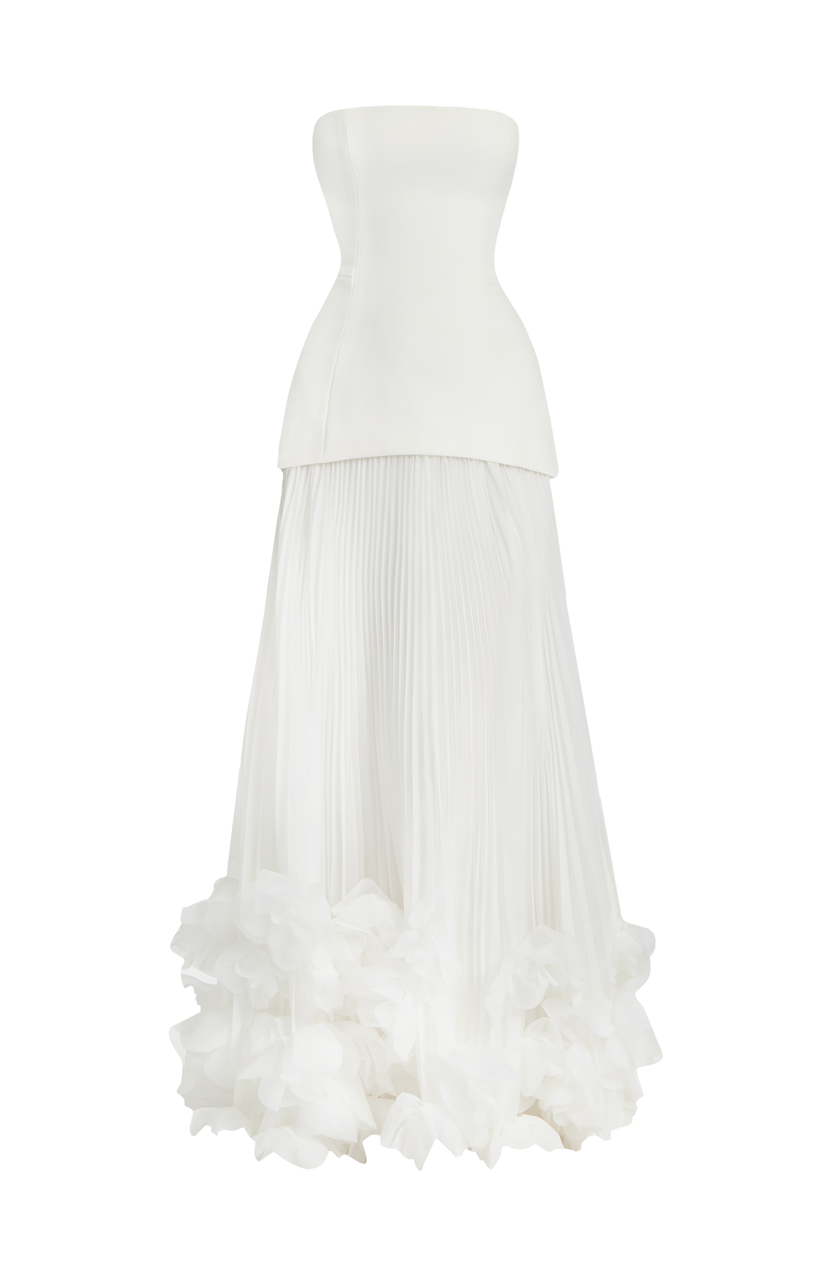 Zafira Pleated Maxi Dress – Ivory