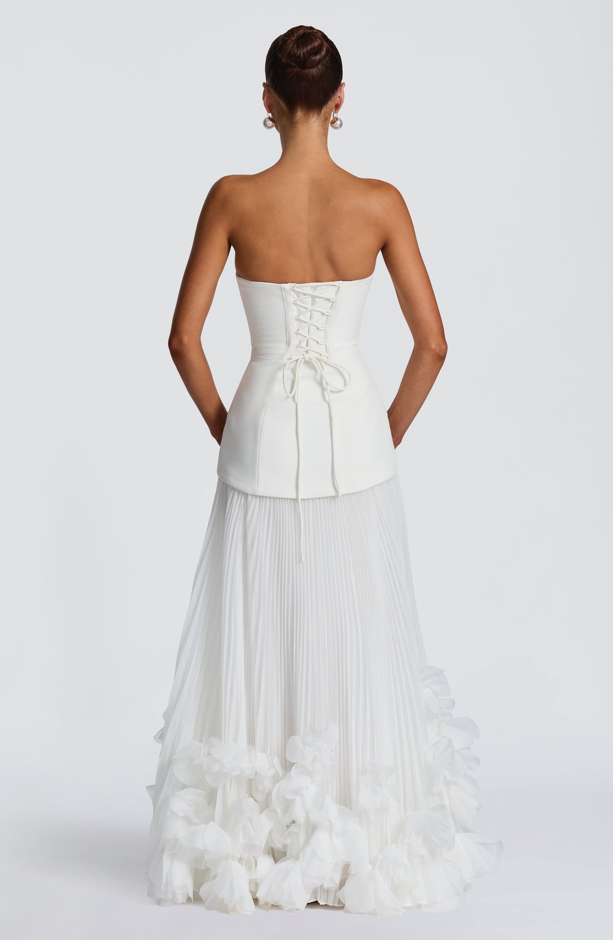 Zafira Pleated Maxi Dress – Ivory
