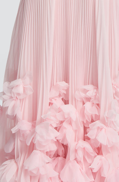 Zafira Pleated Maxi Dress – Pink