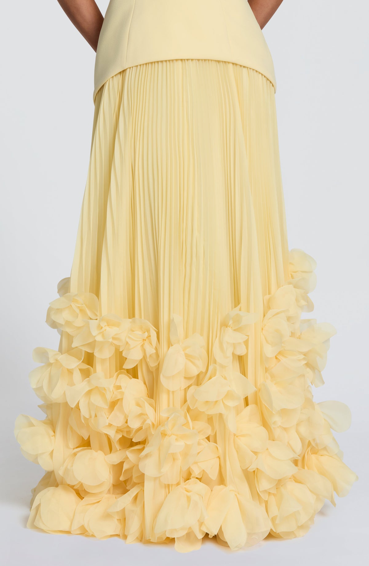 Zafira Pleated Maxi Dress – Yellow